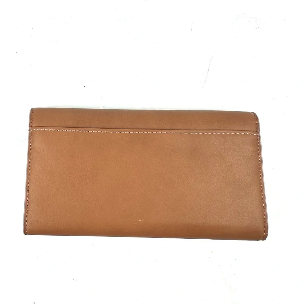 Lodis Wallet Mill Valley Alix Trifold Brown Leather RFID Organizer Clutch New‎